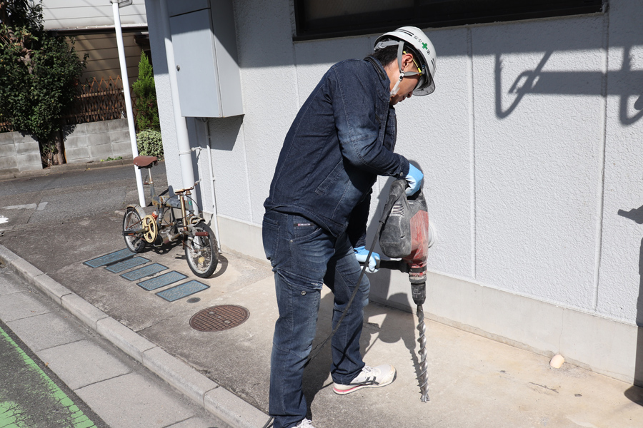 アンカー打設工事のイメージ図