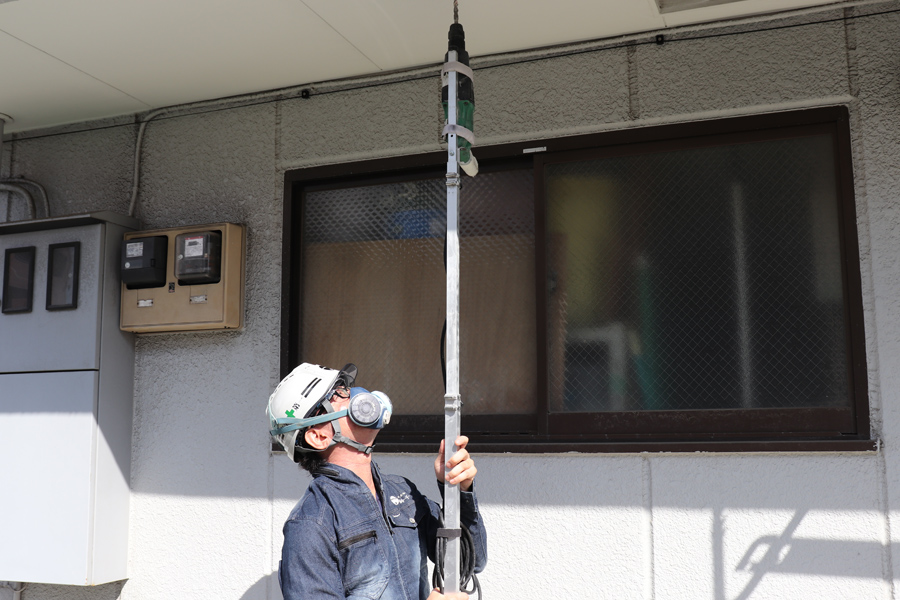 天井アンカー打設工事のイメージ図